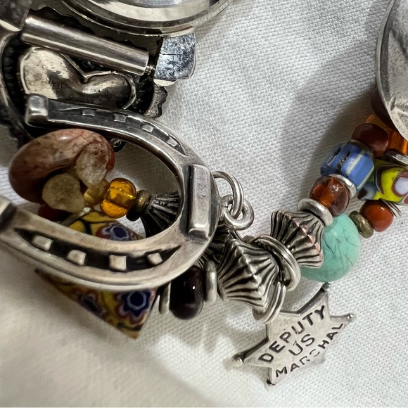 Vintage Charm Bracelet Made Using 925 Sterling Silver Charms New Batteries. - Picture 13 of 16